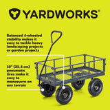 Steel Tray 4-Wheel Removable-Sides Mesh Yard/Garden Cart 600 lb H8Q1 - product image 3